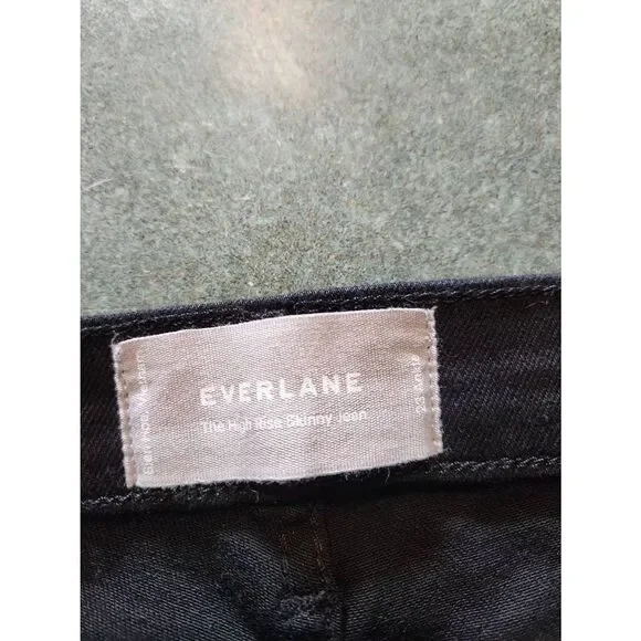 NWT Everlane black The High-Rise Skinny ankle Jeans sz 23 - Picture 4 of 6